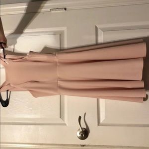 Pink strappy open back dress